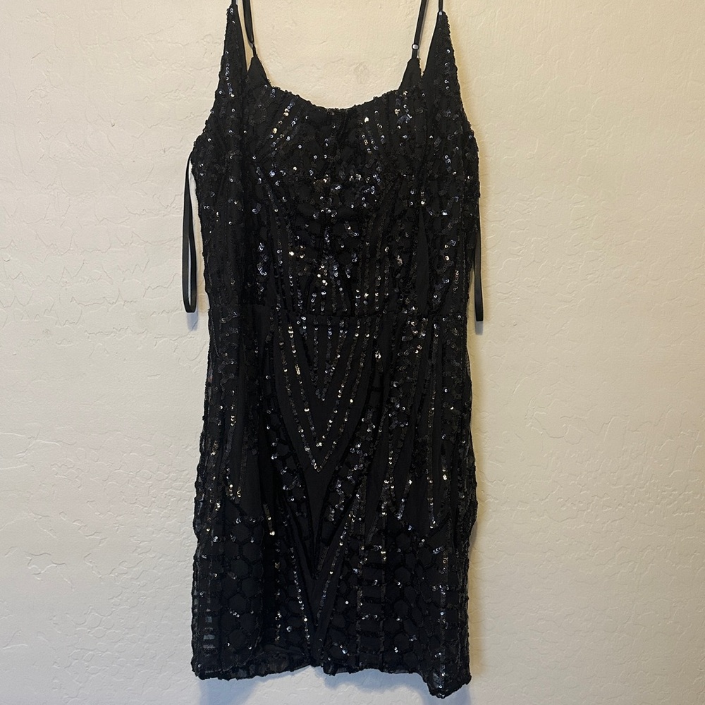 Windsor Black Sequin Mini Dress